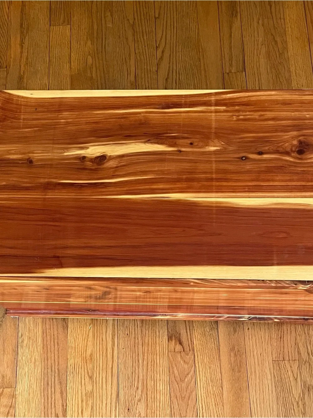 Handcrafted Amish made Cedar Storage Chest - Natural Red-Brown Finish